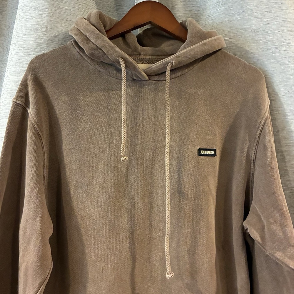 Joah Brown One Size Brown Hoodie Sweatshirt Oversized - Picture 3 of 7